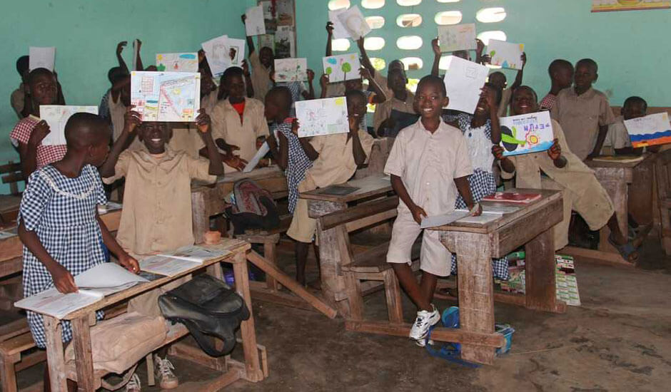 Half for the little school in Africa of Ms. Marjan, <br>the other half for a new play area?